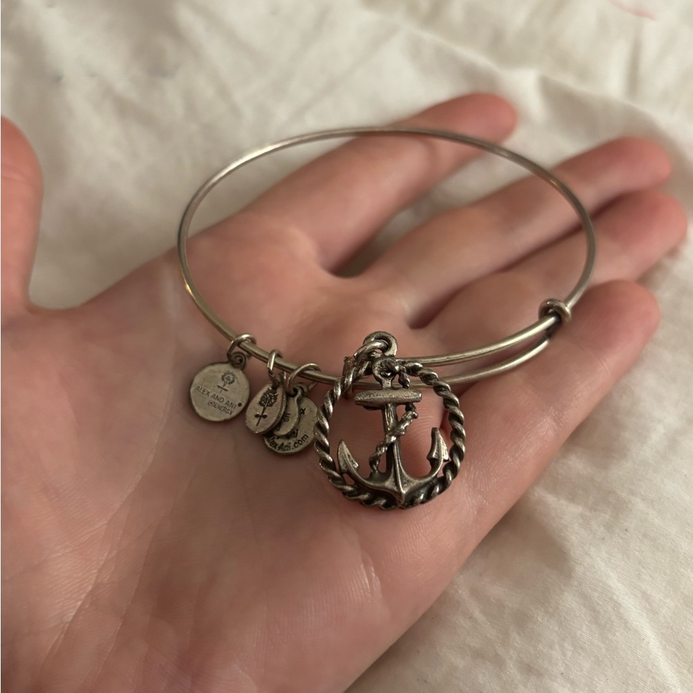 Alex and Ani Silver Anchor Bracelet